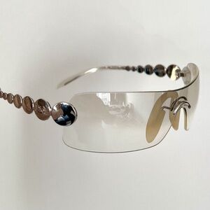 Dior x John Galliano Y2K Sunglasses.AUTHENTIC!Ruthenium silver frameless glasses